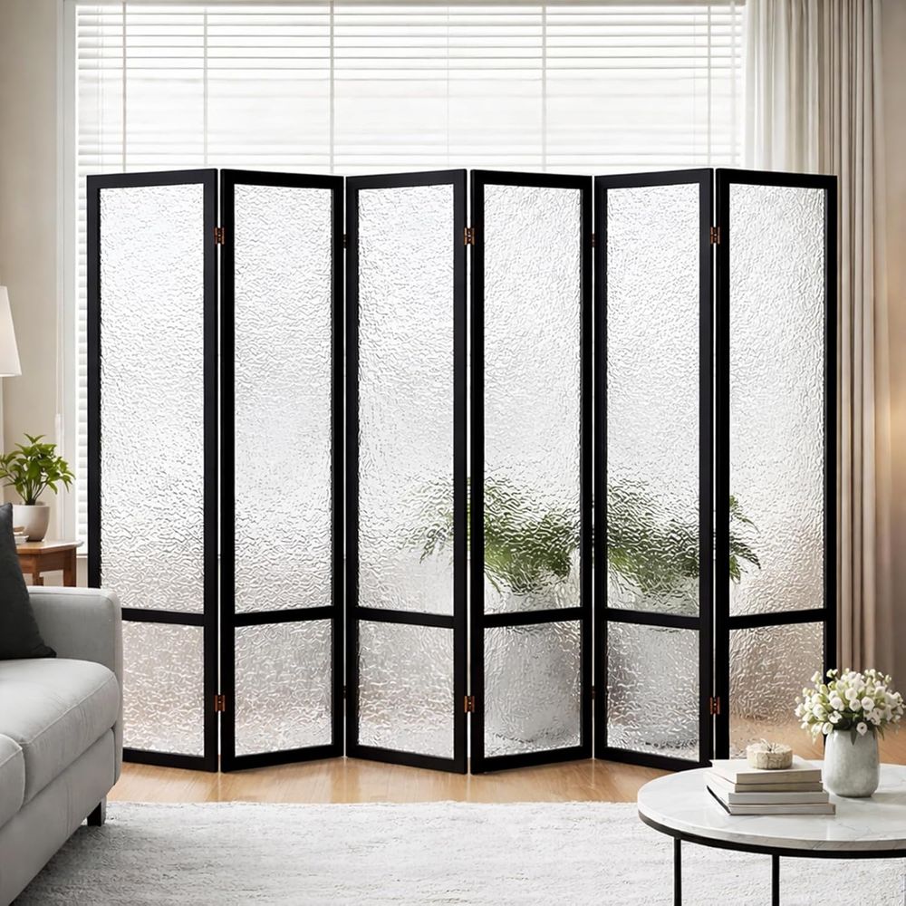 Room Divider Bamboo - Acryl Room Divider met 6 panelen,