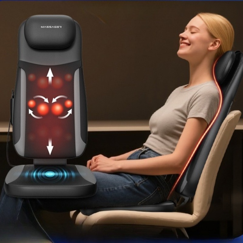 Office Furniture Heaven - Elektrische rugmassager Vibrerende cervicale massagestoel Zitkussen