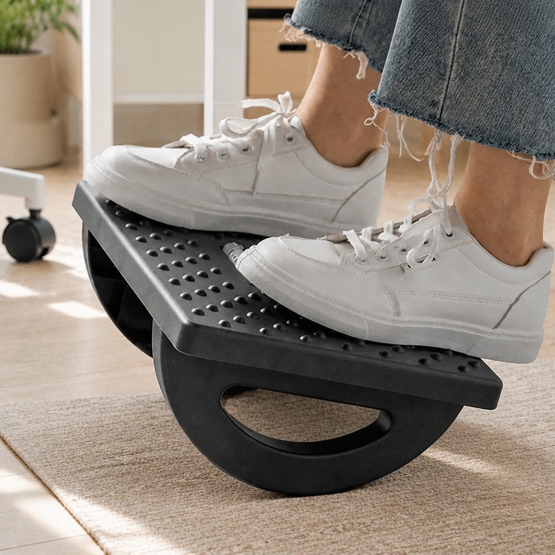 Office Furniture Hon - Draagbare voetenbank met massagerollen, ergonomische onderbureau-ondersteuning