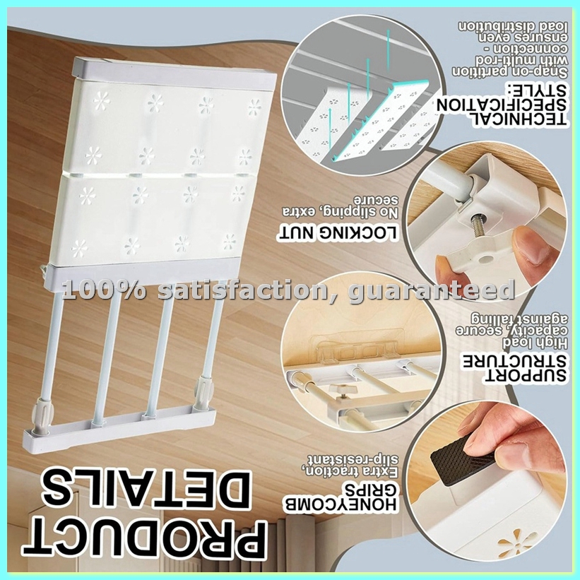 Locker Storage Metal - 4 stuks Closet Tension Shelf Rod