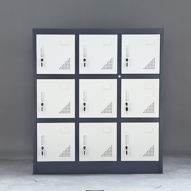 Locker Storage Metal - 9-deurs metalen opbergkast voor personeel, stalen