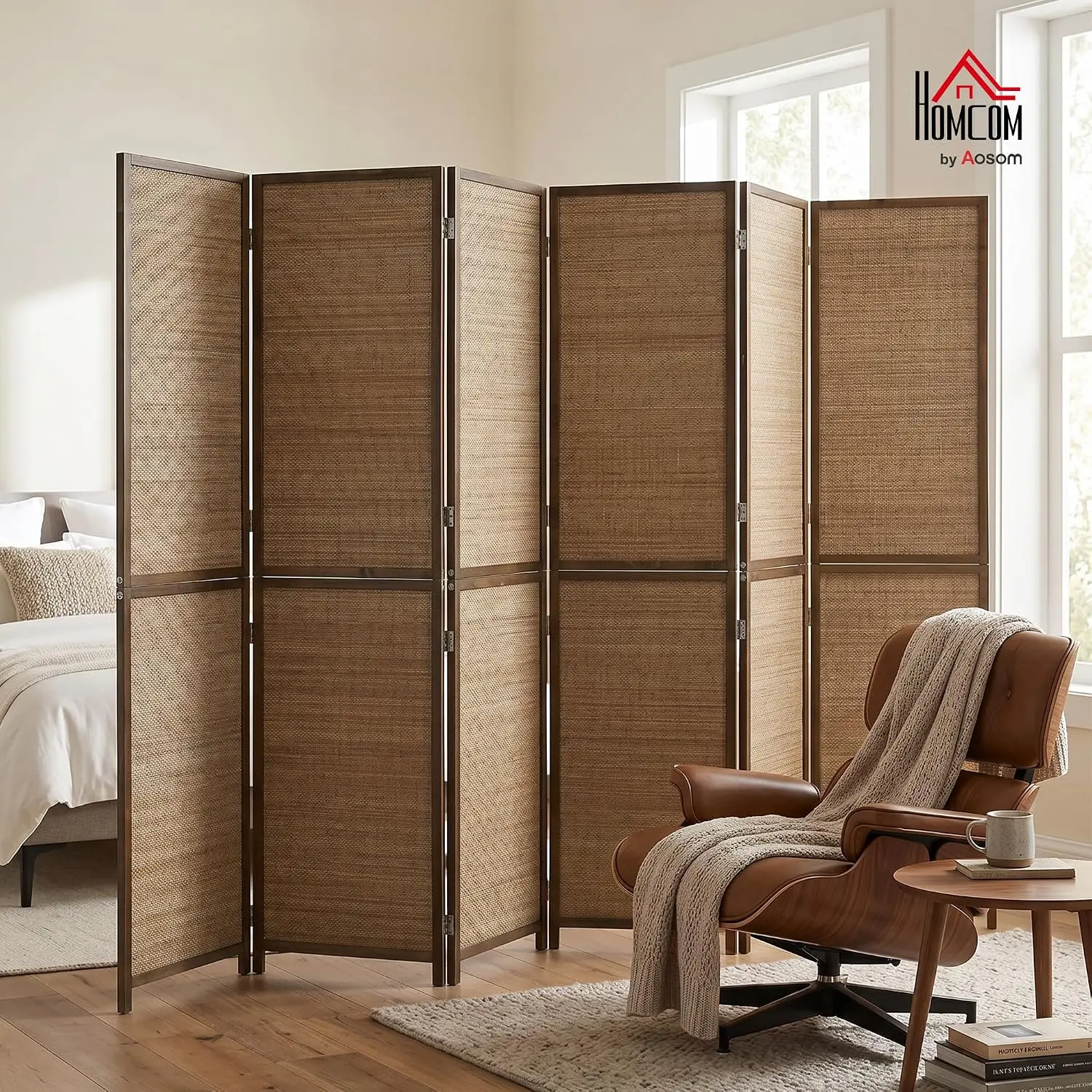6 FT Kamerverdeler, 6-paneels  - Room Divider Bamboo recensie en prijs