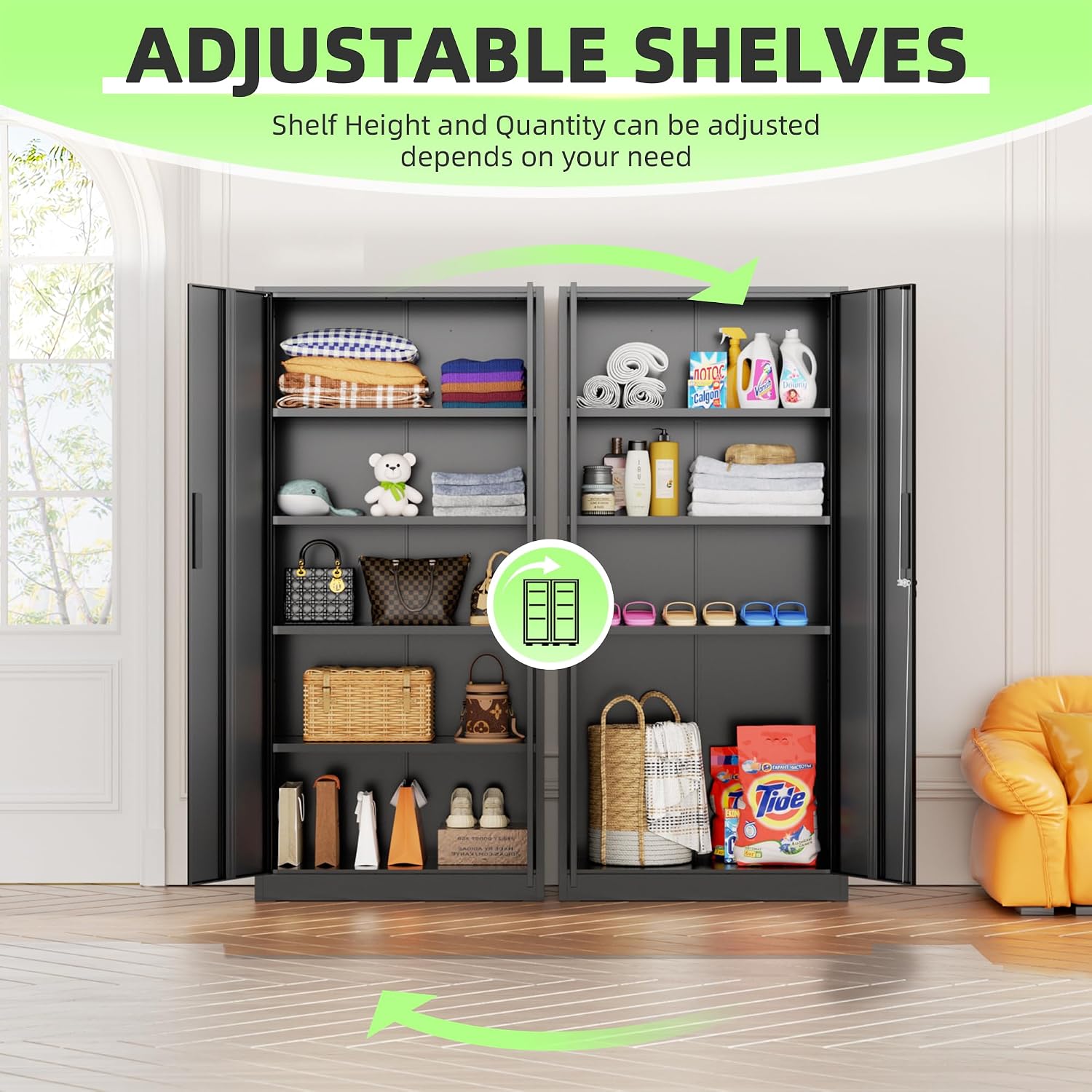 Hoge metalen opbergkast, afslu - Locker Storage Metal recensie en prijs