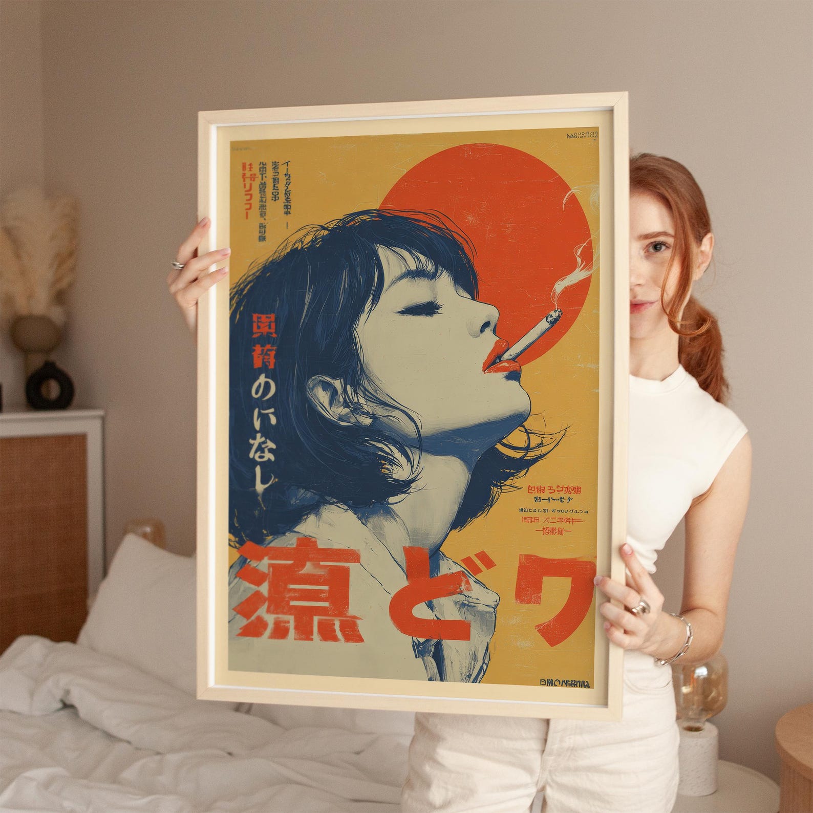 Retro Japanse vrouw die rookt  - Office Furniture Hon recensie en prijs