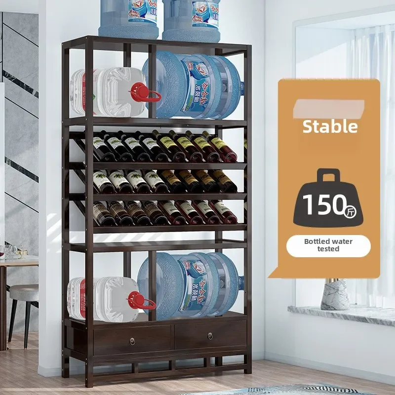 Huisraad Rode Wijn Displaykast - Room Divider Bamboo recensie en prijs