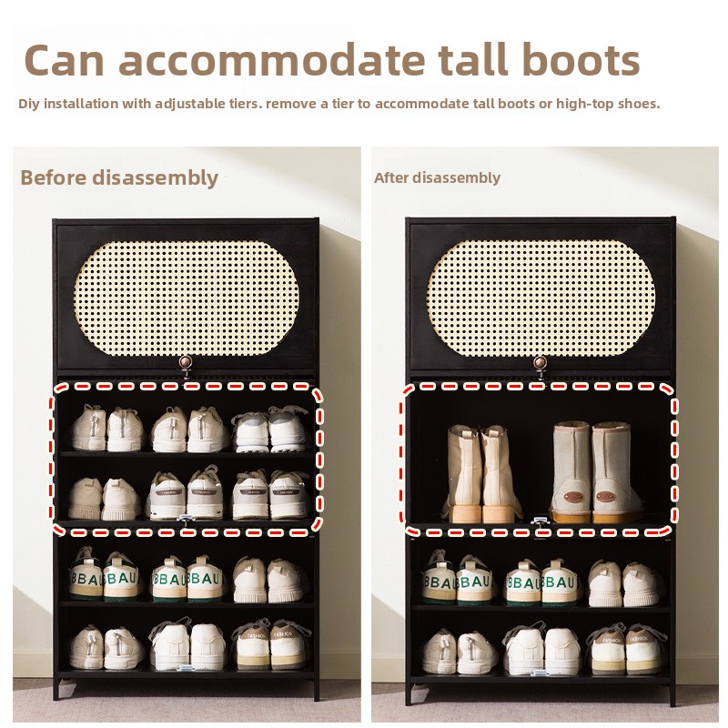 Moderne zwarte bamboe schoenen - Room Divider Bamboo recensie en prijs