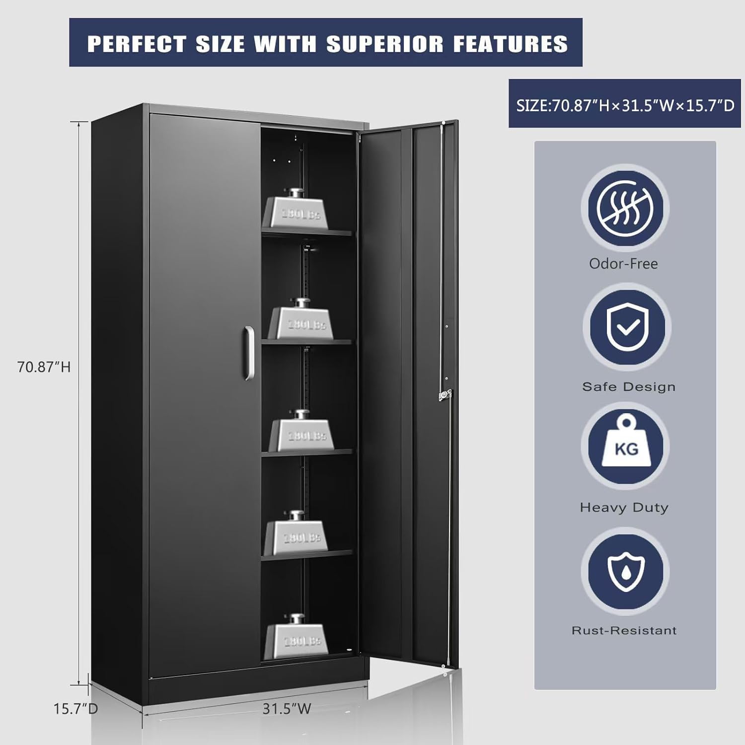 Metalen opbergkast met verstel - Locker Storage Metal recensie en prijs