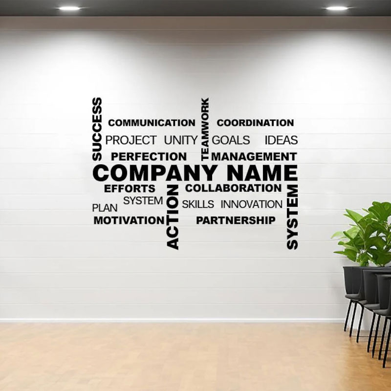 Aanpasbare bedrijfsnaam muurst - Office Furniture Company recensie en prijs